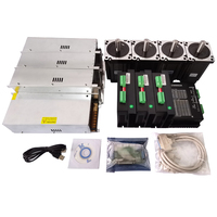 8.5 N.m 4 axes 86mm Kit de moteur pas à pas hybride boucle ouverte Nema 34 moteur avec alimentation à interrupteur DM860A
