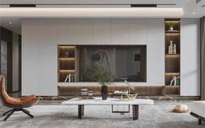 2025 nouveau meuble TV de luxe au design meuble TV mural complet fabriqué en Chine - Product Image 2