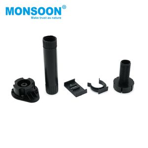 Hardware Fitting 80/100/120/150mm Kitchen Cabinet <b>Table</b> <b>Leg</b> Plastic Black Height <b>Adjustable</b> Feet Furniture Sofa <b>Leg</b> Leveler - Product Image 2