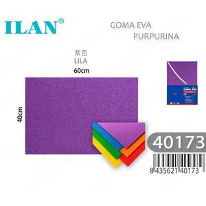 Foglio di Schiuma EVA Ilan Viola Glitterato 60x40cm Materiale per Artigianato - Product Image 1