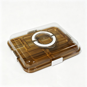 Tabla de queso de madera de nogal con bandeja de madera de acacia y cubierta protectora para servir y almacenar - Product Image 5