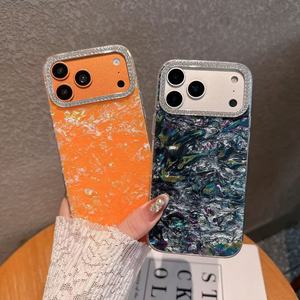 เค<span class=keywords><strong>ส</strong></span>โทรศัพท์แฟชั่นลายหินอ่อนกรอบกล้องเพชรสำหรับ iPhone 17 16 15 14 PRO MAX - Product Image 1