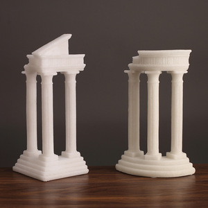 Columna romana, escultura arquitectónica, adornos de resina, 2 uds., para decoración de sala de estar, estilo tradicional, forma geométrica - Product Image 1