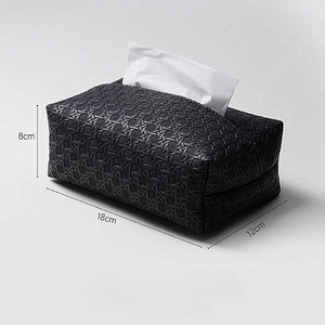 Scatola Portafazzoletti di Lusso in Pelle PU di Alta Qualità, Riutilizzabile, Pratica, con Motivo Intrecciato, Dispenser per Fazzoletti per Camera da Letto e Tavolino da Caffè - Product Image 5