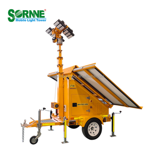 Éclairage solaire de <span class=keywords><strong>chantier</strong></span>, éclairage LED extérieur, mât télescopique de 7 m, remorque solaire, tour d'éclairage <span class=keywords><strong>mobile</strong></span> - Product Image 2