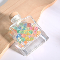 Bouteille diffuseur de parfum en verre vide carrée de luxe personnalisée en gros de 120 ml pour la fragrance d'intérieur