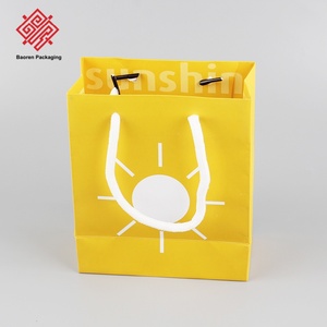 Bolsas de Compras de Papel de Color Sólido Personalizadas, Bolsas de Regalo Tipo Tote con Asas de Cuerda de Algodón, Impresión Gráfica Blanca Simple - Product Image 1
