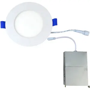 6 Pack 6 Inch 5Ct Adjustable Led Panel Downlight With Junction Box