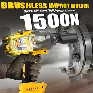 <span class=keywords><strong>Llave</strong></span> <span class=keywords><strong>de</strong></span> <span class=keywords><strong>Impacto</strong></span> Inalámbrica Industrial <span class=keywords><strong>de</strong></span> 21V y 1000FT-LBS (1500N.m) <span class=keywords><strong>con</strong></span> Motor sin Escobillas, 1/2'', Alto Torque, Batería <span class=keywords><strong>de</strong></span> 8Ah, Cargador y Luz LED para Bricolaje en el Hogar - Product Image 2