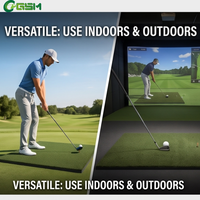 Tapis de golf 3D en gros, tapis de frappe en nylon 4 couches avec couche à ressorts 3D pour protection des poignets, simulateur intérieur/extérieur