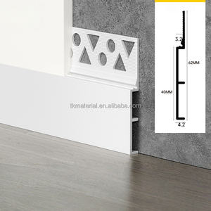 Profilé de plinthe encastré moderne pour protection de sol d'hôtel, en aluminium noir et blanc, avec <span class=keywords><strong>joint</strong></span> d'ombre dissimulé - Product Image 4