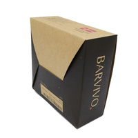 Boîtes d'emballage cadeau kraft personnalisées sous-verres en papier kraft brun avec impression à l'encre blanche Boîtes en carton kraft personnalisées