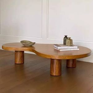 Wabi-sabi mobili in <span class=keywords><strong>legno</strong></span> massello retrò nordico minimalista piccolo tavolo log combinazione tavolo da tè - Product Image 1