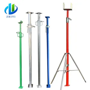 Zhiyi long life span steel prop adjustable shoring jack post for concrete formwork support shoring prop for construction