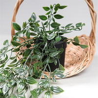 SAISON 80CM Künstliche hängende Bonsai-Pflanzen Grün Datura Vine Faux Plastic Hängende Topfpflanzen für die Inneneinrichtung