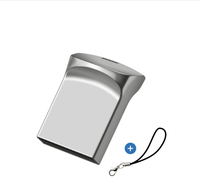 Mini Memoria USB Super Compacta de 8gb 16gb 32gb, Pendrive Metálico Impermeable con Llavero