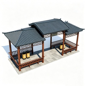 Gazebo in Alluminio Stile Antico per Giardino, Corridoi Esterni, Padiglioni, Cortili e Parchi, Impermeabile e Resistente al Vento - Product Image 4