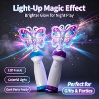 Baguette Papillon Lumineuse ABS Clignotante et Rotative avec Boîte de Présentation Personnalisée et Logo pour Cadeaux de Fête Vente en Gros en Stock