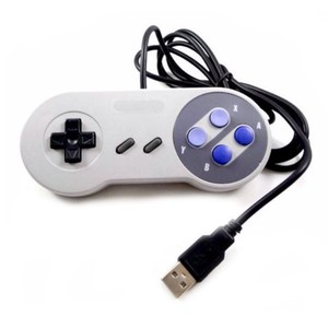 진동 모터와 터보 버튼이 있는 16비트 <span class=keywords><strong>USB</strong></span> 유선 게임패드 SNES 게임 조이스틱 컨트롤러용 ABS 소재 - Product Image 4