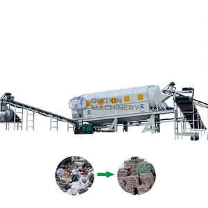 Construction city waste sorting plant drum trommel screen machine for sorting and recycling metal plastic carton garbage