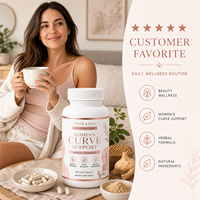 Capsules OEM de haute qualité pour l'amélioration naturelle des fesses et l'agrandissement des hanches, soutien énergétique et immunitaire, ingrédients naturels, 60/90/120 gélules