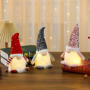 New cross-border Valentine's Day <b>Large</b> Sequin Glowing <b>Doll</b> with Lights, Christmas Glowing Faceless <b>Doll</b> Ornament - Product Image 3
