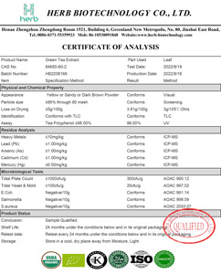 EGC EGCG polvere 98% uv polifenoli del tè in polvere estratto di tè verde in polvere - Product Image 6