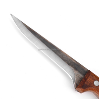 Couteau de chasse d'extérieur de bonne qualité, écologique, en acier inoxydable, avec manche en bois vintage, pour trancher et fileter la viande crue, 6/7/8 pouces