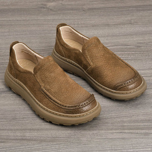 Mocassins Chunky pour Hommes en Daim à Bout Rond, à Enfiler, Semelle Intermédiaire Respirante en EVA, Semelle Extérieure en Caoutchouc, Chaussures Décontractées Toutes Saisons - Product Image 3
