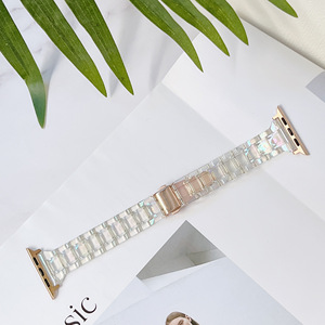 ใช้ได้กับสายนาฬิกา Watch 7 รุ่น <span class=keywords><strong>Se</strong></span>/1/2/3 สายรัดข้อมือแฟชั่นพลาสติกใสลายเลเซอร์ Glacier และอะลูมิเนียมอัลลอยด์ ขนาด 38-44 มม. - Product Image 3