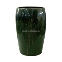 Pots à fleurs vernissés, forme carrée verticale conique, cavité profonde pour plantes à feuillage haut