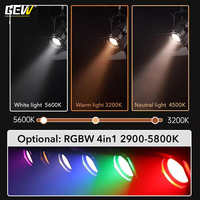 Foco Fresnel DMX512 de 300W 400W con Zoom Eléctrico Manual, Luz LED COB para Escenario, Teatro, Estudio, Sala de Reuniones