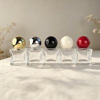 Flacon pulvérisateur de parfum en verre transparent à fond épais, flacon de parfum vide avec bouchon à bille, impression personnalisée du logo pour l'emballage de parfum