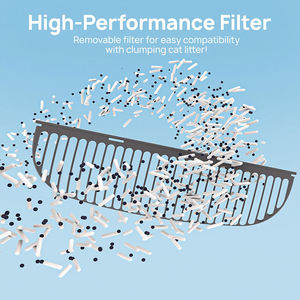 Bac à litière intelligent écologique, contrôle des odeurs, bac à litière automatique pour chat avec auto-nettoyage et design ouvert - Product Image 5