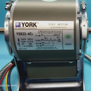 มอเตอร์เครื่องปรับอากาศ York YSK22-4C3 220V 50Hz แบบเพลาคู่ อะไหล่แอร์ระบบรวมศูนย์ - Product Image 3