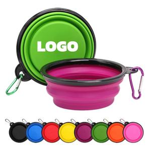 Ciotola per cani <span class=keywords><strong>con</strong></span> logo personalizzato in fabbrica ciotole pieghevoli per animali domestici piatto di irrigazione per alimenti per animali domestici per il parcheggio a piedi 13 oz - Product Image 1