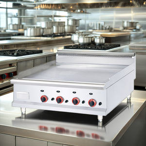 Plancha <span class=keywords><strong>de</strong></span> Cocina <span class=keywords><strong>de</strong></span> Doble Quemador, <span class=keywords><strong>Parrilla</strong></span> <span class=keywords><strong>de</strong></span> Piedra Volcánica, Multifuncional, <span class=keywords><strong>de</strong></span> Gas, Uso Comercial, Acero Inoxidable, Integrada en Mesa - Product Image 2