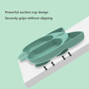 Ventouses en silicone de qualité supérieure, motif animalier de dessin animé, vaisselle pour bébés et enfants, pratique pour l'alimentation pendant les repas - Product Image 4
