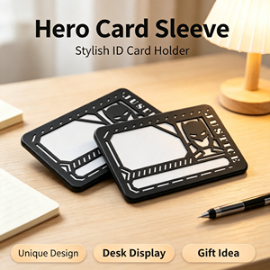 Porta Tarjetas de Identificación, Impreso en 3D, Material PLA, Funda Protectora para Tarjetas, Estilo Héroe, Tamaño de Bolsillo, Protector de Tarjetas de Identificación para Uso Diario y Regalo - Product Image 1
