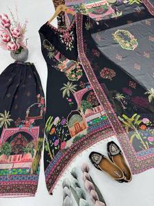 Colección de material de vestido con estampado digital de algodón Catálogo completo disponible a precio mayorista adecuado para ropa de fiesta - Product Image 2