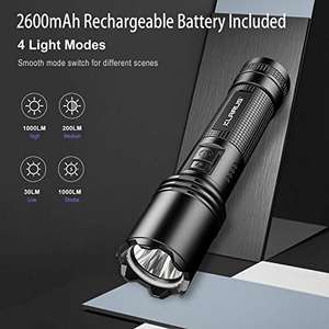 EP10 <span class=keywords><strong>Lampe</strong></span> torche LED rechargeable 1000lms étanche IPX6 210m - Product Image 3