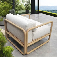 Meubles de villa en aluminium de luxe de haute qualité ensemble de canapés de jardin sectionnels en forme de L