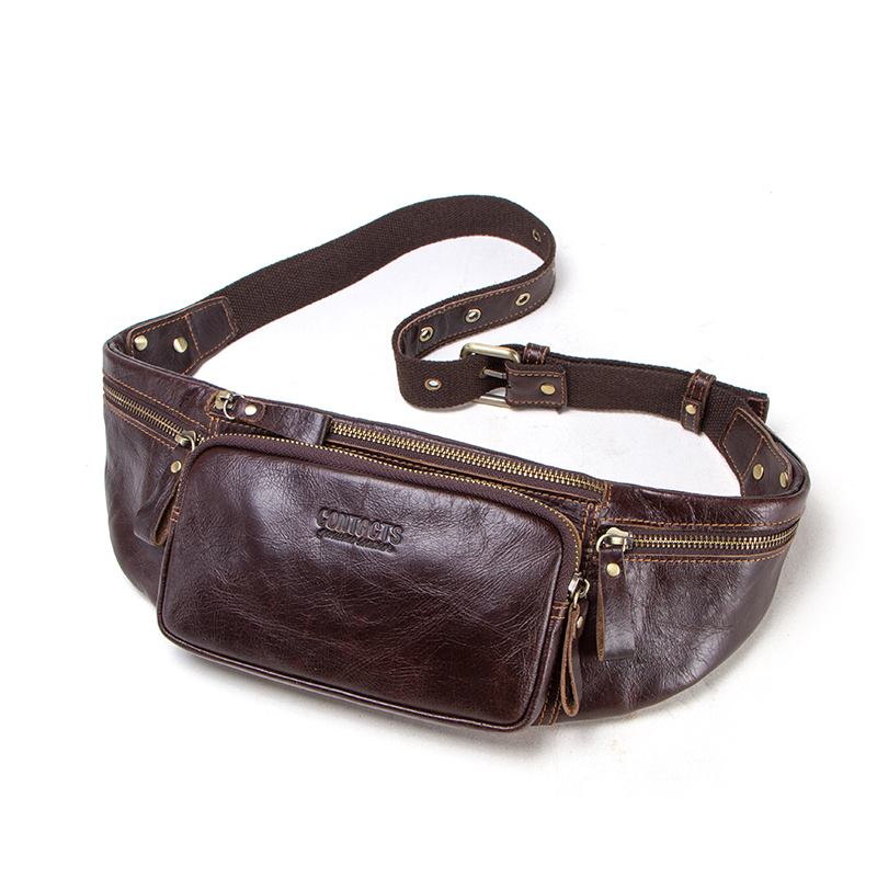 Повседневная походная Мужская поясная сумка для путешествий на открытом воздухе, сумка для сотового телефона и кредитных карт из натуральной кожи для бега
