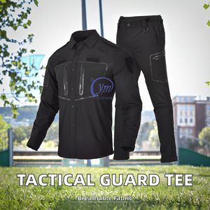 Camiseta de uniforme de trabajo de verano al por mayor, con cremallera 1/4, manga larga, para senderismo al aire libre, camisa de seguridad antidesgarro - Product Image 2