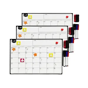 Calendario de pared 2021, planificador mensual magnético de 12 meses para nevera con marcadores