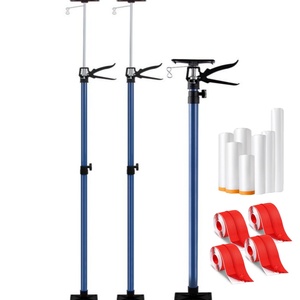 Système de support télescopique réglable en acier, 3ème main, en plastique, s'étend jusqu'à 114 pouces, tiges de construction de qualité industrielle, crics de placard - Product Image 5
