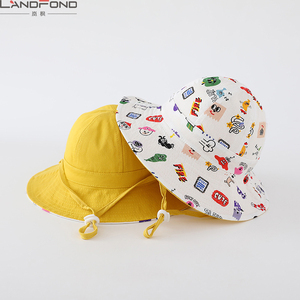 Chapeaux Bob en Coton pour Bébé Landfond, Nouveaux Chapeaux de Soleil pour Enfants, Casquettes d'Extérieur <span class=keywords><strong>Anti</strong></span>-<span class=keywords><strong>UV</strong></span> pour Garçons et Filles, Chapeau Panama Imprimé Unisexe pour la Plage et la Pêche - Product Image 5