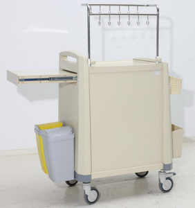 Chariot de <span class=keywords><strong>transport</strong></span> de médicaments hospitaliers EM-ET083 en ABS, serrures individuelles, surfaces de travail à double usage, distribution pharmaceutique - Product Image 2