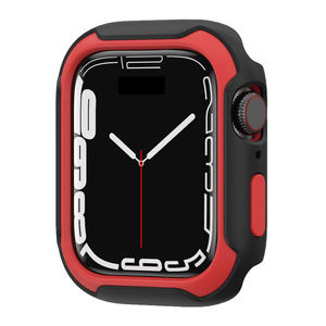 Funda de doble color para <span class=keywords><strong>Iwatch</strong></span> Band 41mm 45mm, funda protectora de silicona para reloj, bisel para Apple Watch Series 7 6 5 4 - Product Image 1