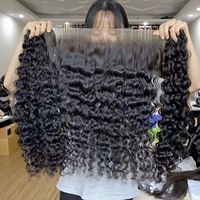 Extensiones de Cabello Humano Virgen sin Procesar al por Mayor, Cabello Indio con Cutícula Alineada, Cabello Rizado Camboyano, Cabello Rizado Birmano, Extensiones Frontales HD